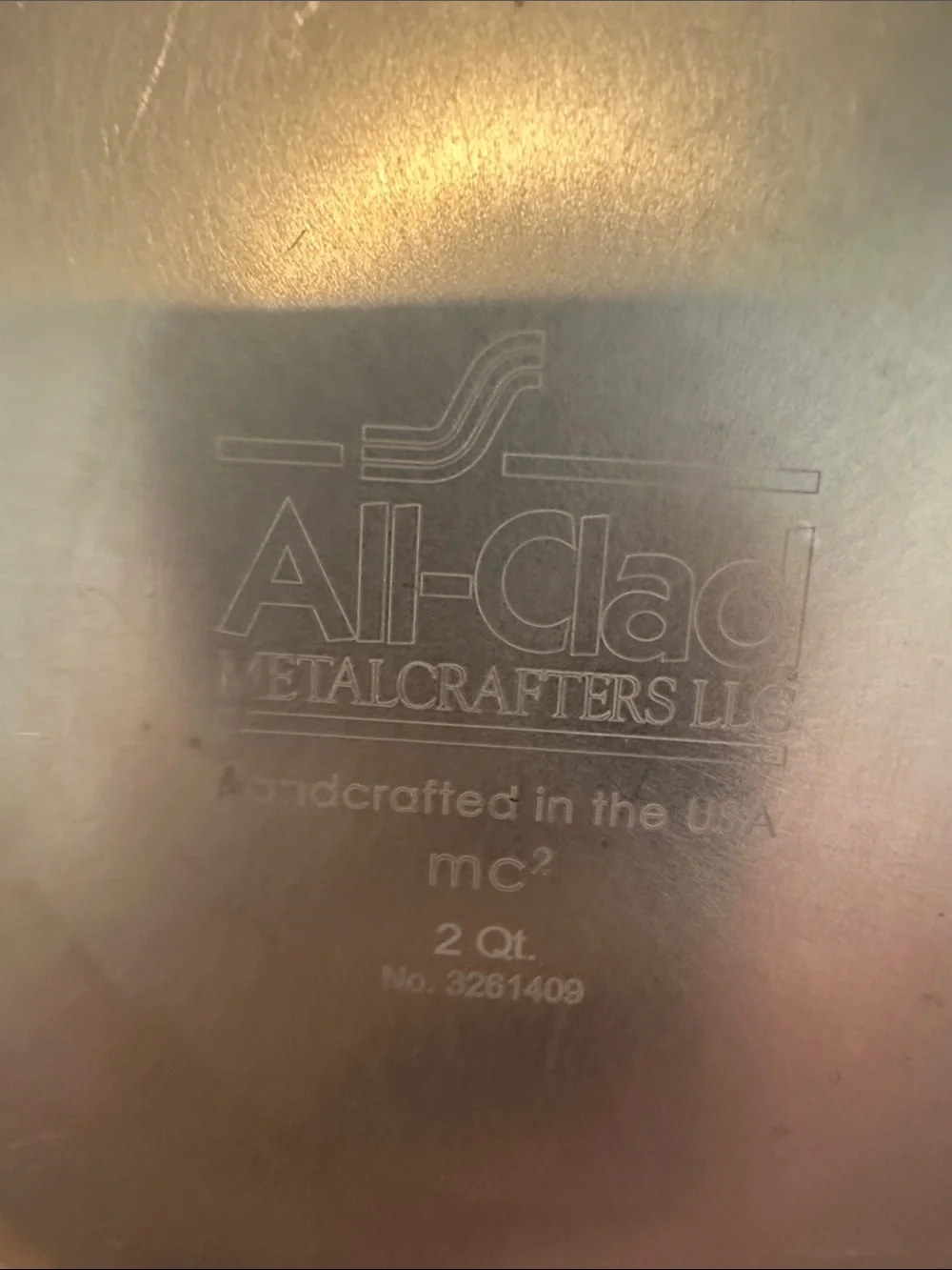 All clad mc2 brushed Stainless Steel 2Qt Saucepan made in USA